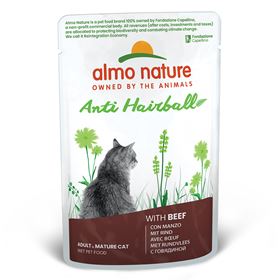 ALMO NATURE "CAT FUNCTIONAL ANTI-HAIRBALL" - CARNE (30 UNIDADES)