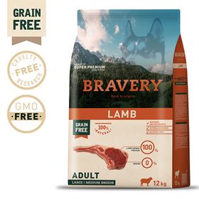 BRAVERY - LAMB ADULT MEDIUM/LARGE BREEDS (GRAIN FREE)