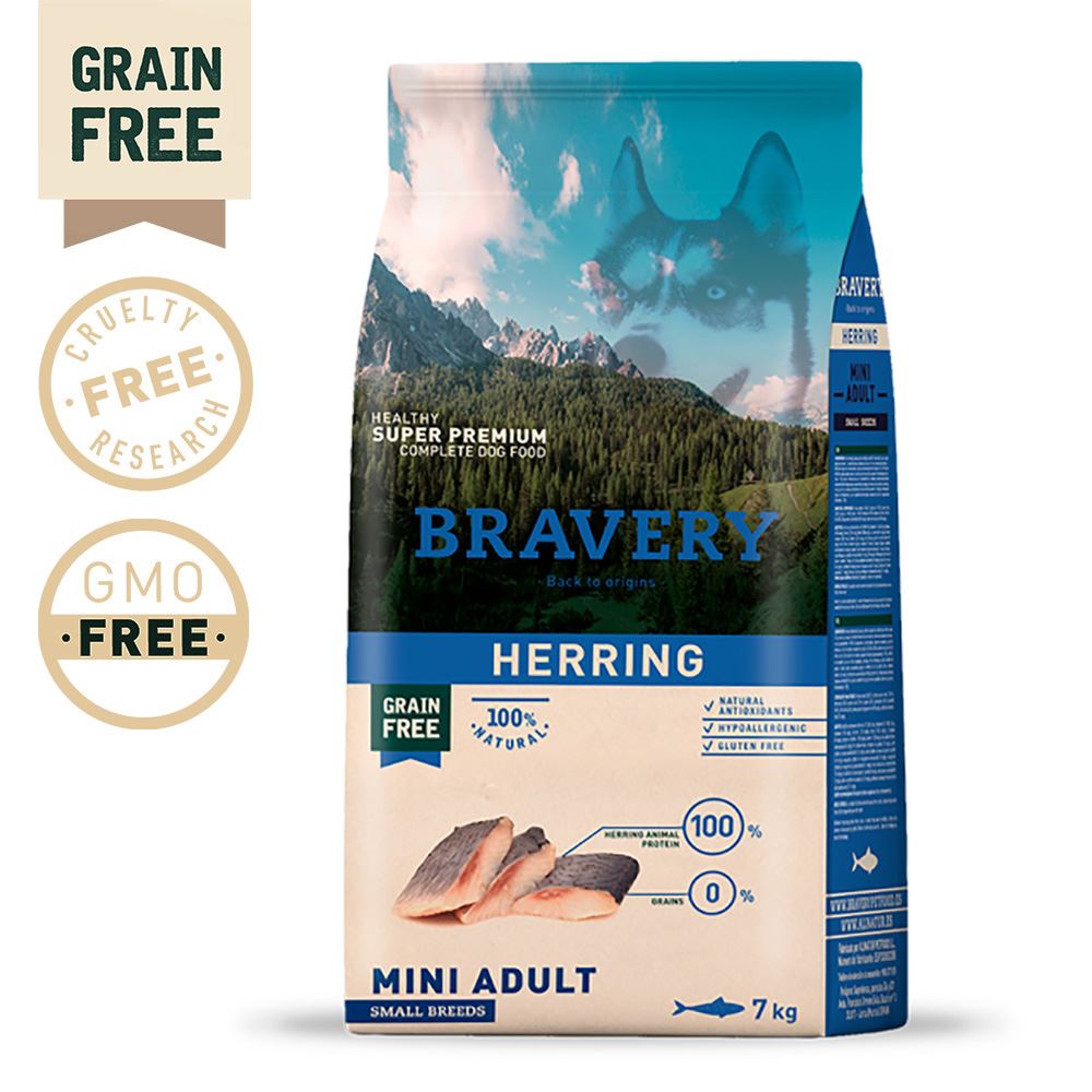 BRAVERY - HERRING (ARENQUE) MINI ADULT SMALL BREEDS (GRAIN FREE)