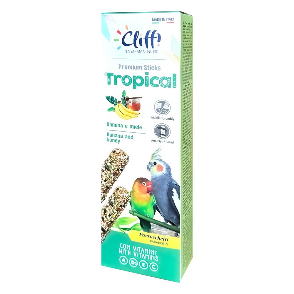 CLIFFI - STICKS PARA PERIQUITOS COM FRUTOS E MEL