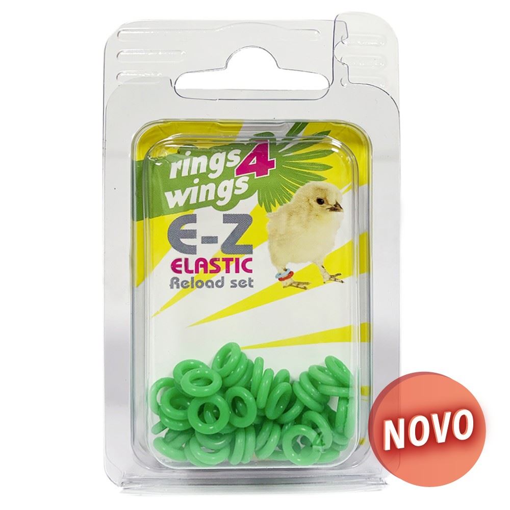 ANILHAS ELÁSTICAS PARA PERIQUITOS E AGAPORNIS - 50 UNIDADES