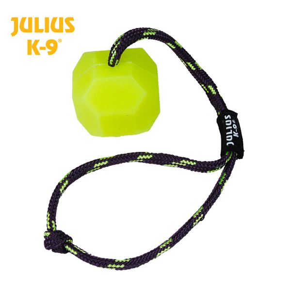 BOLA "JULIUS K-9" FLUORESCENTE COM CORDA