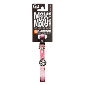 MAX & MOLLY - COLEIRA PARA GATO COM ID TAG "RETRO PINK"