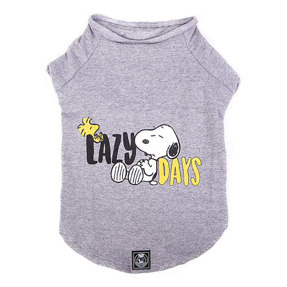 SNOOPY - SWEAT SEM CARAPUÇO "LAZY DAYS" (CINZA)