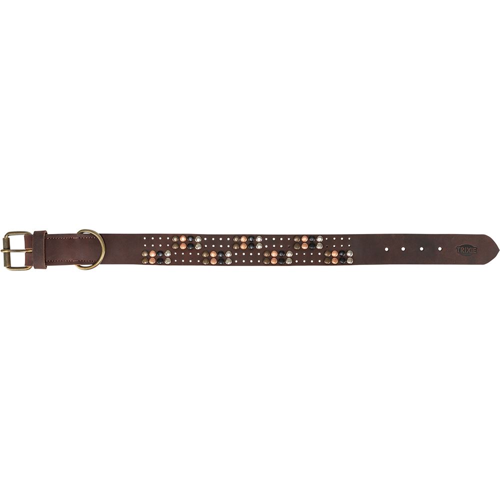 COLEIRA "RUSTIC RIVET" EM COURO