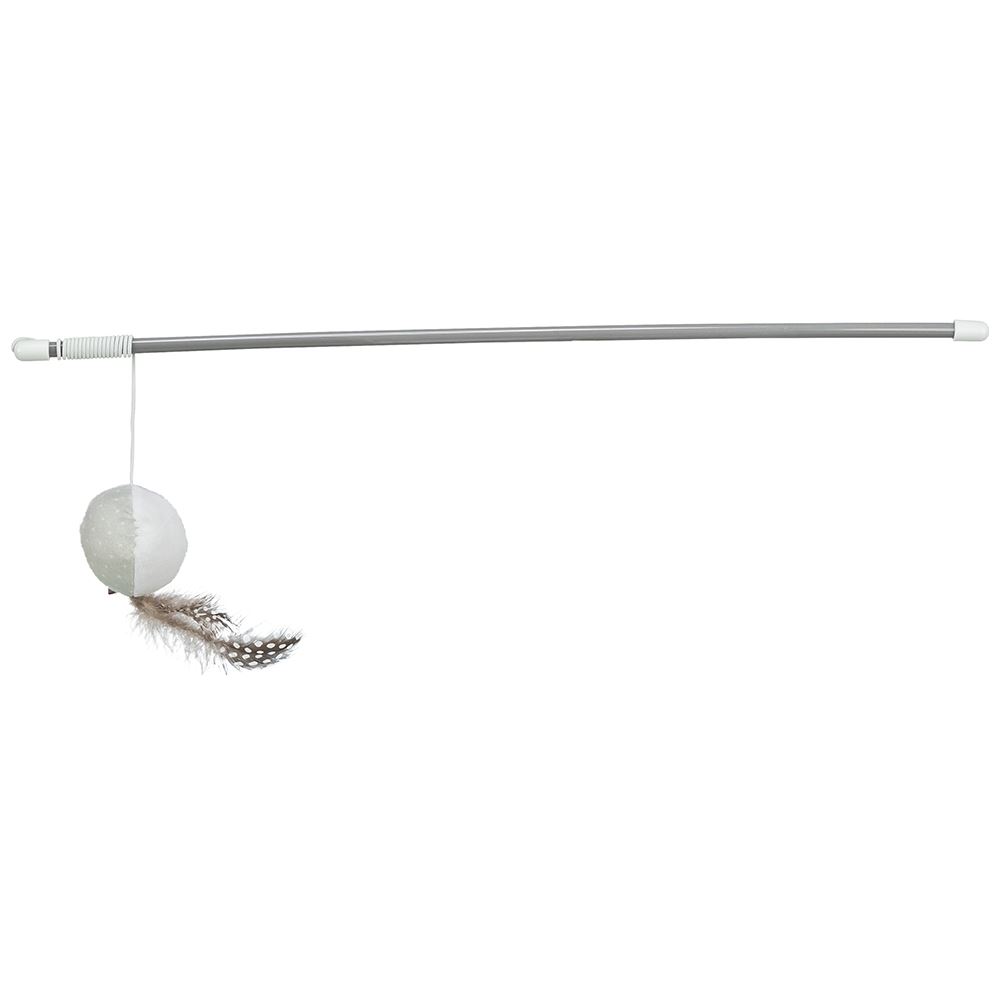 BASTÃO COM BOLA E PENAS EM PLÁSTICO/PELÚCIA PARA GATOS