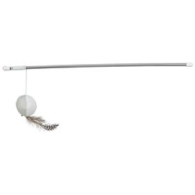 BASTÃO COM BOLA E PENAS EM PLÁSTICO/PELÚCIA PARA GATOS